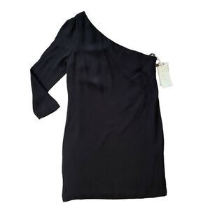 A.L.C.  One Shoulder Viscose Dress Black sz XS